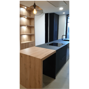Cuisine îlot noir ultra mat 2.1 (1)